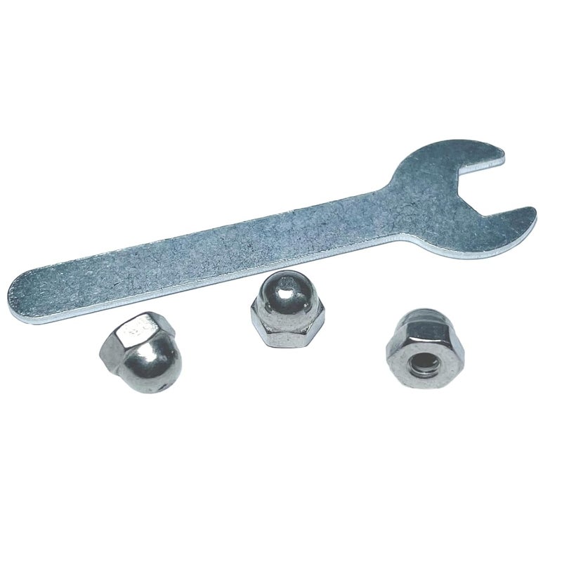 ZDingTech 50pcs #8-32 Acorn Cap Nuts,8-32 Cap Nuts,Acorn Hex Dome Head Dome nut,304 Stainless Steel,hardware18-8,Bright Finish with Open End Wrench - Image 4